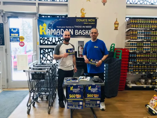 Elderly individual expressing gratitude for the donation